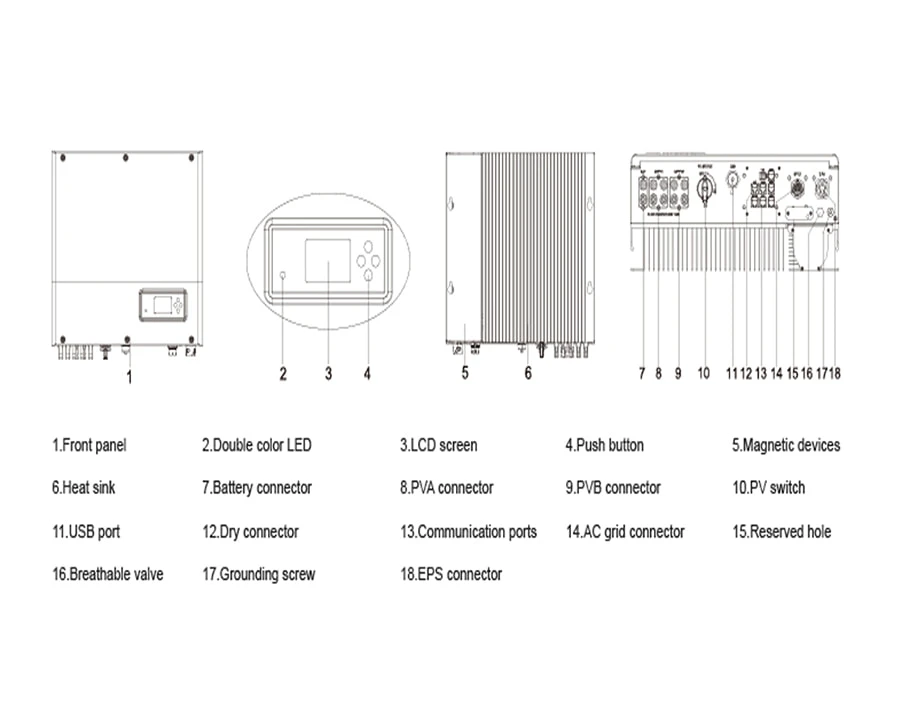 8kw Hybrid Solar Inverter structure 8kw Hybrid Solar Inverter structure